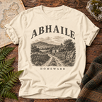 Abhaile Homeward T-Shirt — Ivory — Áit Standard Catalog Mockup v1 realistic
