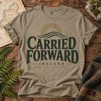 Carried Forward Ireland T-Shirt — Sandstone — Áit Standard Catalog Mockup v1
