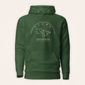 Clare Cliffs of Moher hoodie front view on warm ivory background