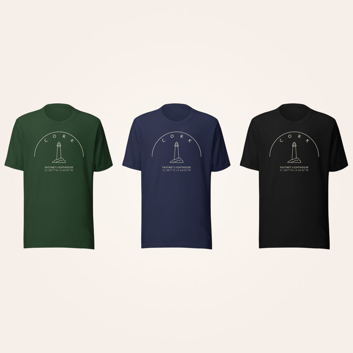 Cork Fastnet Lighthouse T-shirt available colors