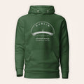 Dublin Ha’penny Bridge hoodie front view on warm ivory background