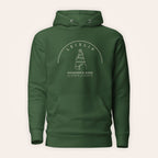 Leixlip Wonderful Barn hoodie front view on warm ivory background