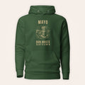 Mayo Dún Briste hoodie front view on warm ivory background