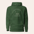 Offaly Clonmacnoise hoodie front view on warm ivory background