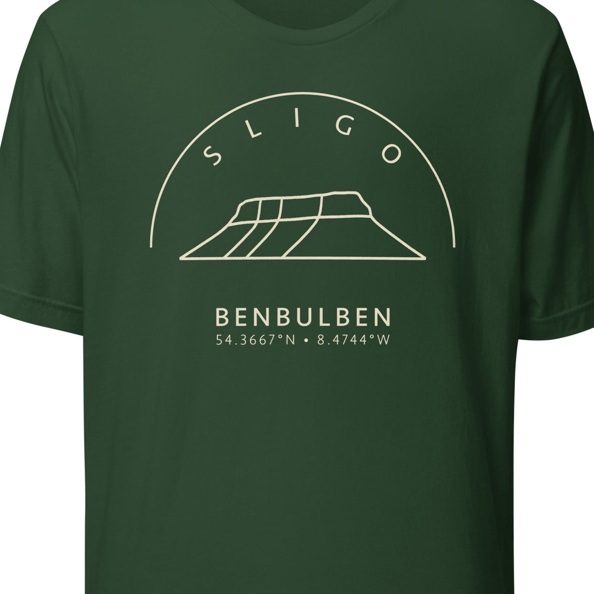 Sligo Benbulben T-shirt chest design detail