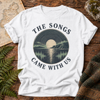The Songs Came With Us T-Shirt — White — Áit Standard Catalog Mockup v1 realistic