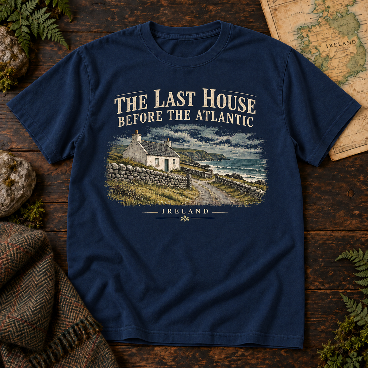 The Last House Before the Atlantic T-Shirt — Navy