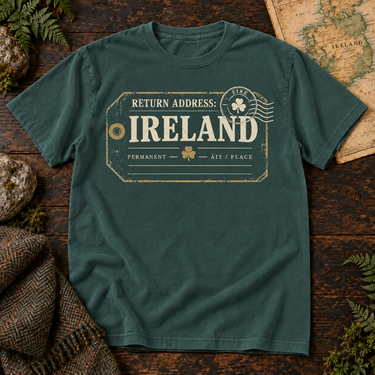 Return Address: Ireland T-Shirt — Blue Spruce