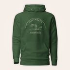 Westmeath Athlone Castle hoodie front view on warm ivory background