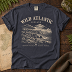 Wild Atlantic Ireland T-Shirt — Navy — Áit Standard Catalog Mockup v1